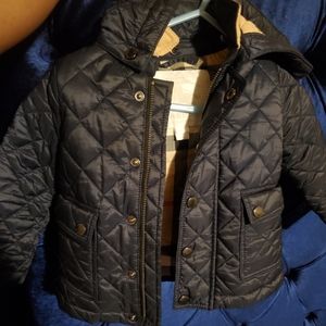 Infant Burberry Quilted hooded jacket